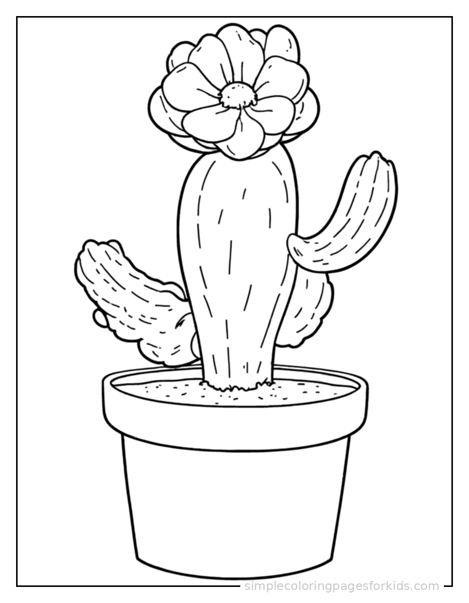 Printable flowers coloring page for kids