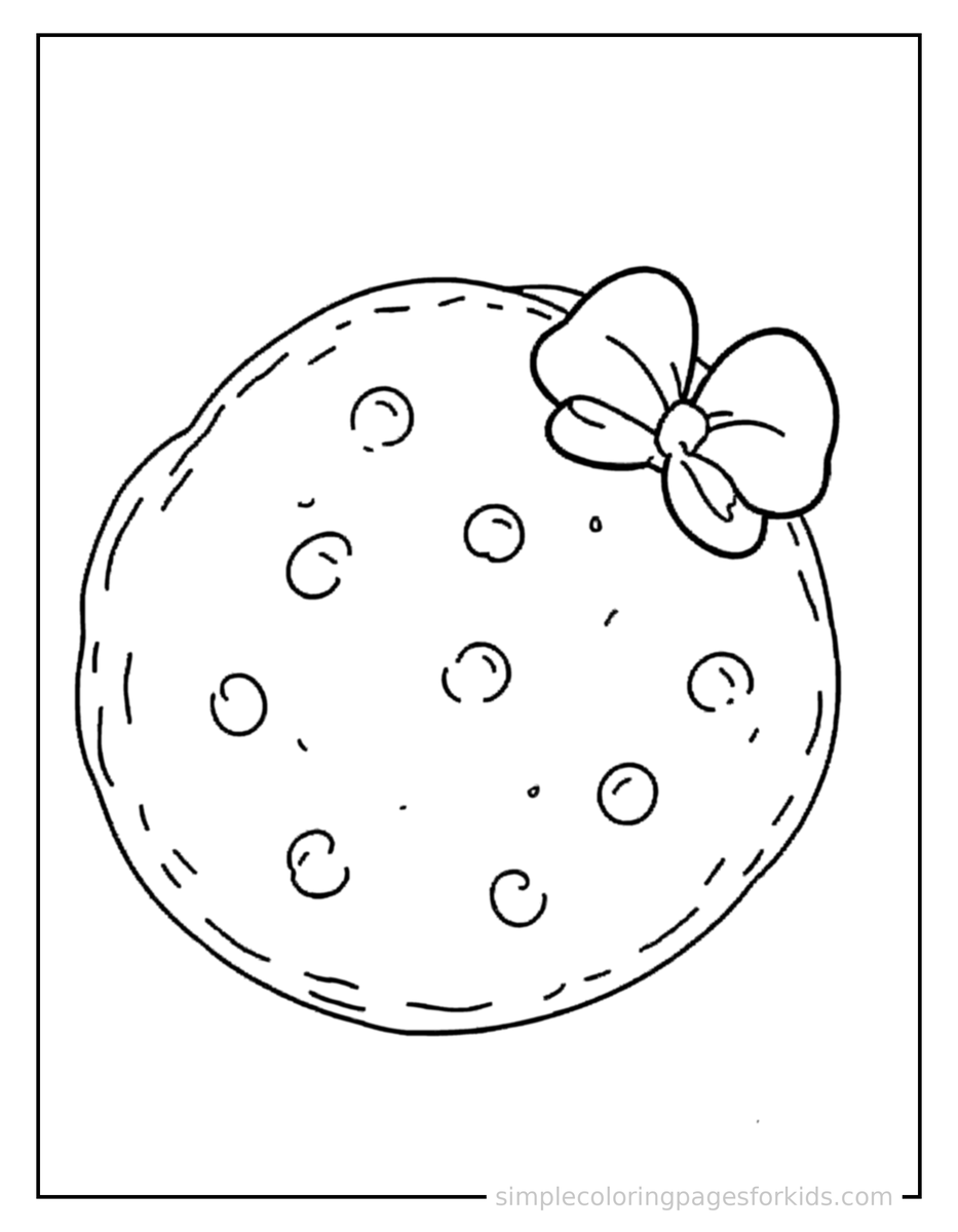 Coloring Scene 4 Chocolate Chip Cookie Coloring Page