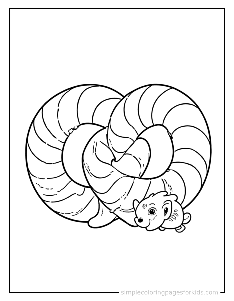 Coloring Scene 3 Twisted Pretzel Coloring Page