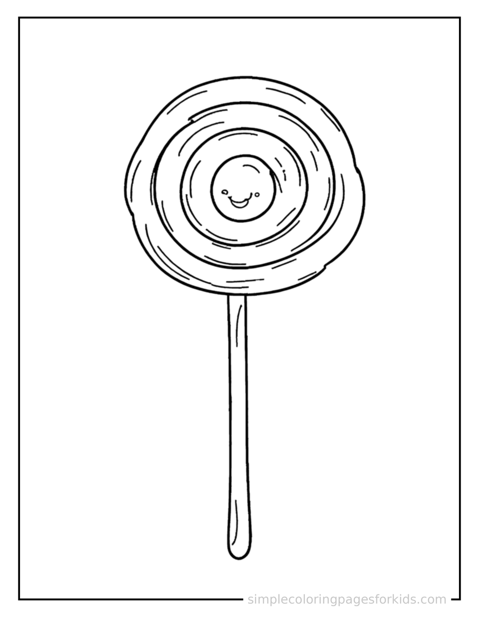 Swirly Lollipop Coloring Pages