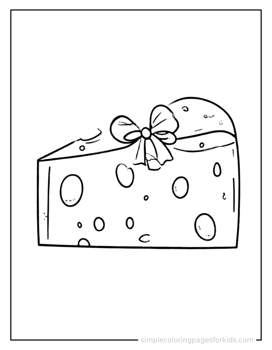 Coloring Scene 4 Wedge Of Cheese Coloring Page
