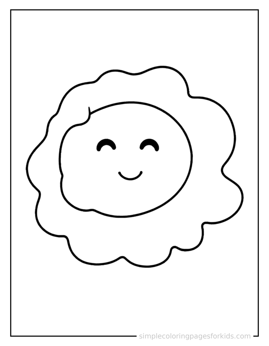 Fried Egg Sunny Side Up Coloring Pages
