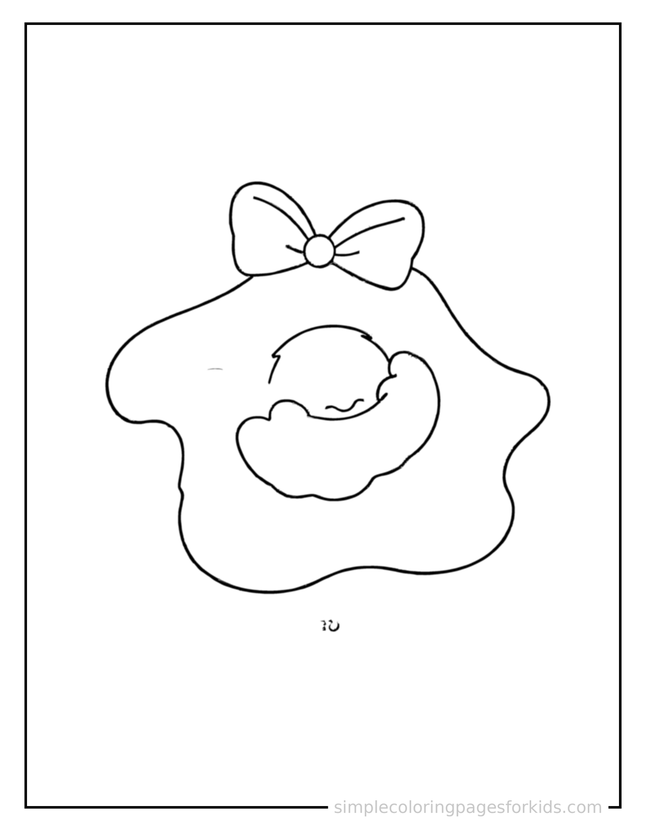 Coloring Scene 4 Fried Egg Sunny Side Up Coloring Page