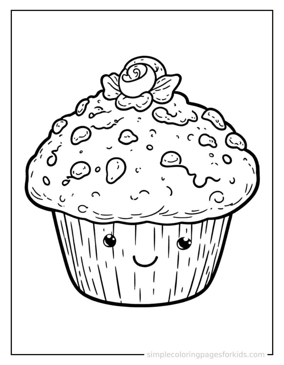 Blueberry Muffin Coloring Pages