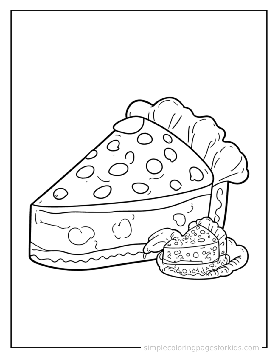 Coloring Scene 3 Slice Of Fruit Pie Coloring Page