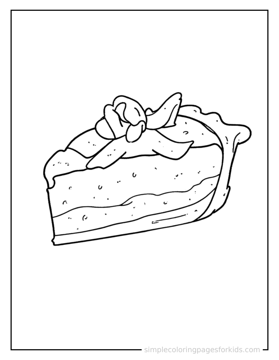 Coloring Scene 4 Slice Of Fruit Pie Coloring Page