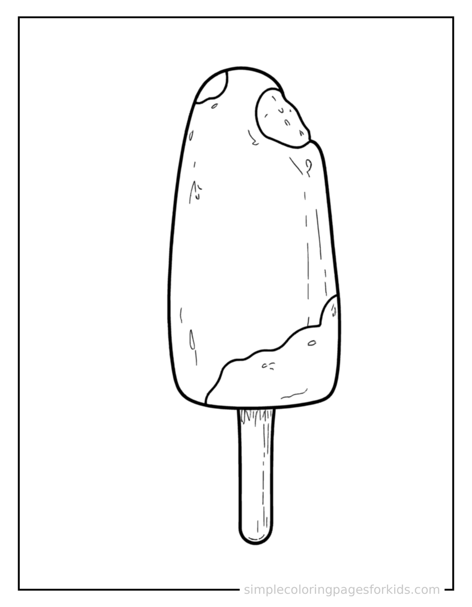 Coloring Scene 4 Popsicle On A Stick Coloring Page