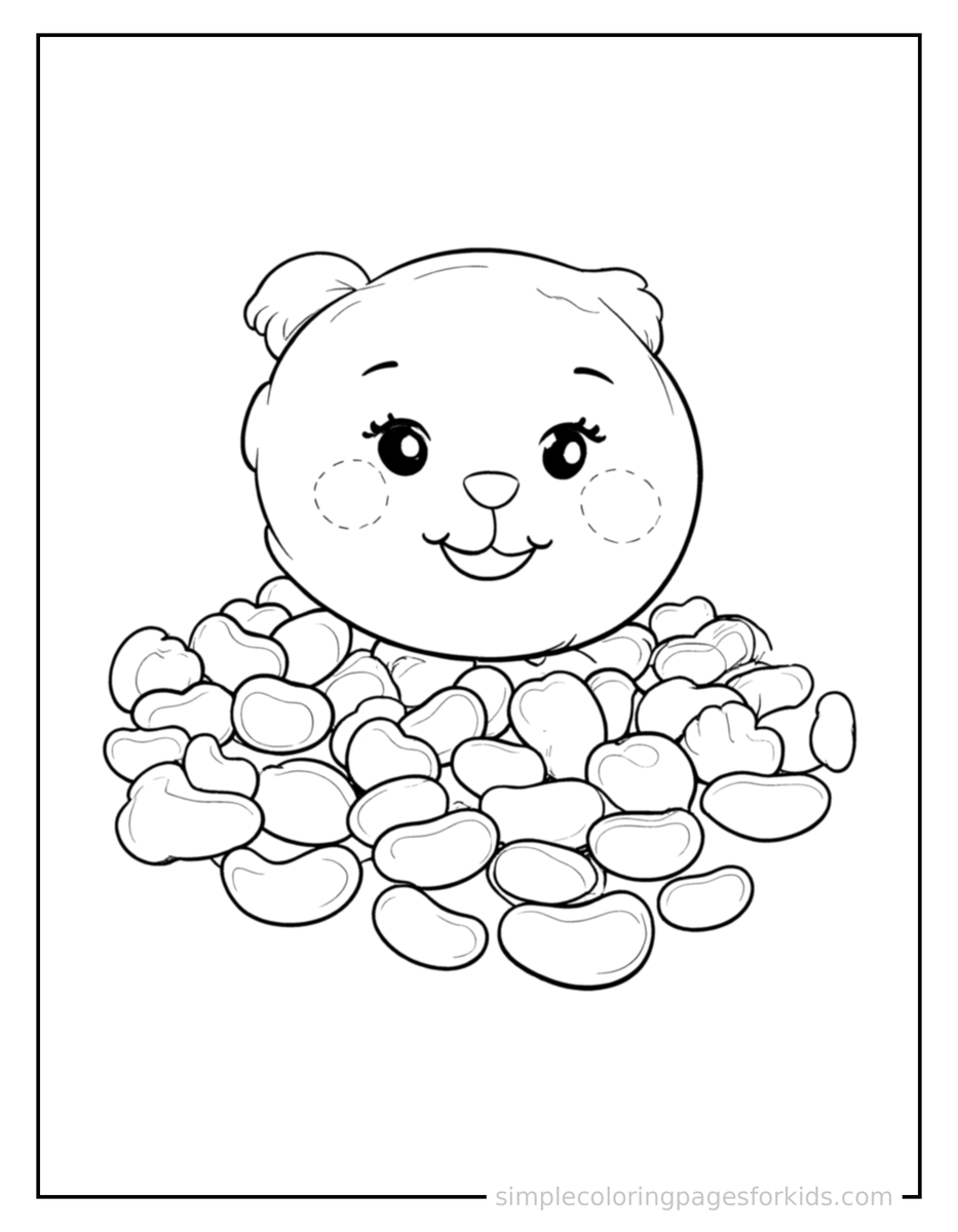 Handful Of Jelly Beans Coloring Pages
