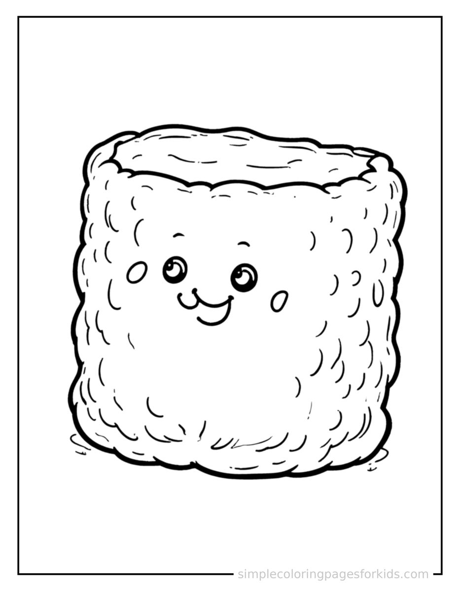 Toasted Marshmallow Coloring Pages