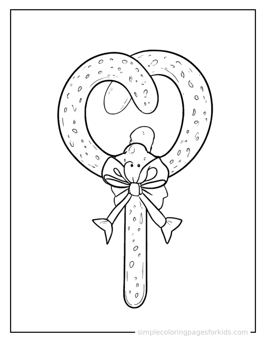 Coloring Scene 4 Pretzel Stick Coloring Page