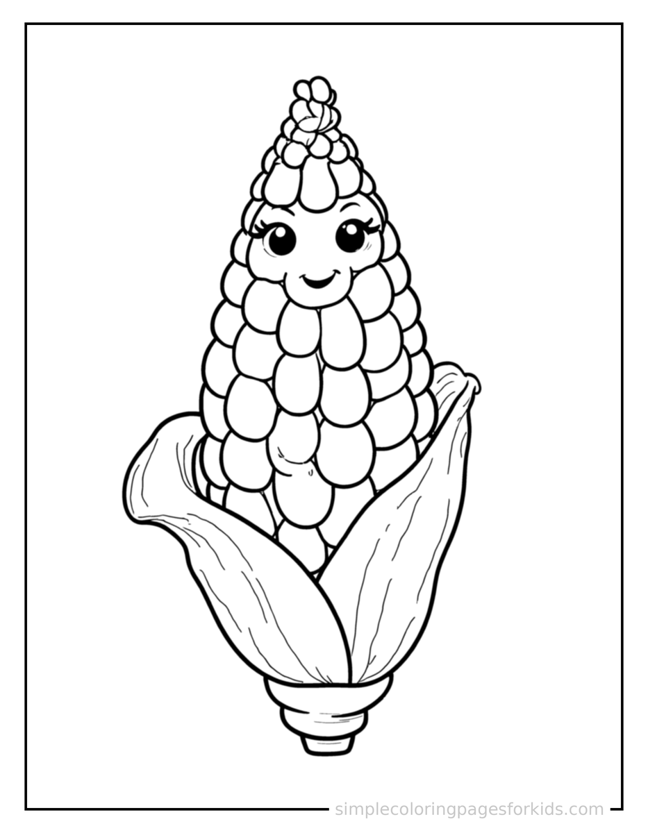 Corn On The Cob Coloring Pages