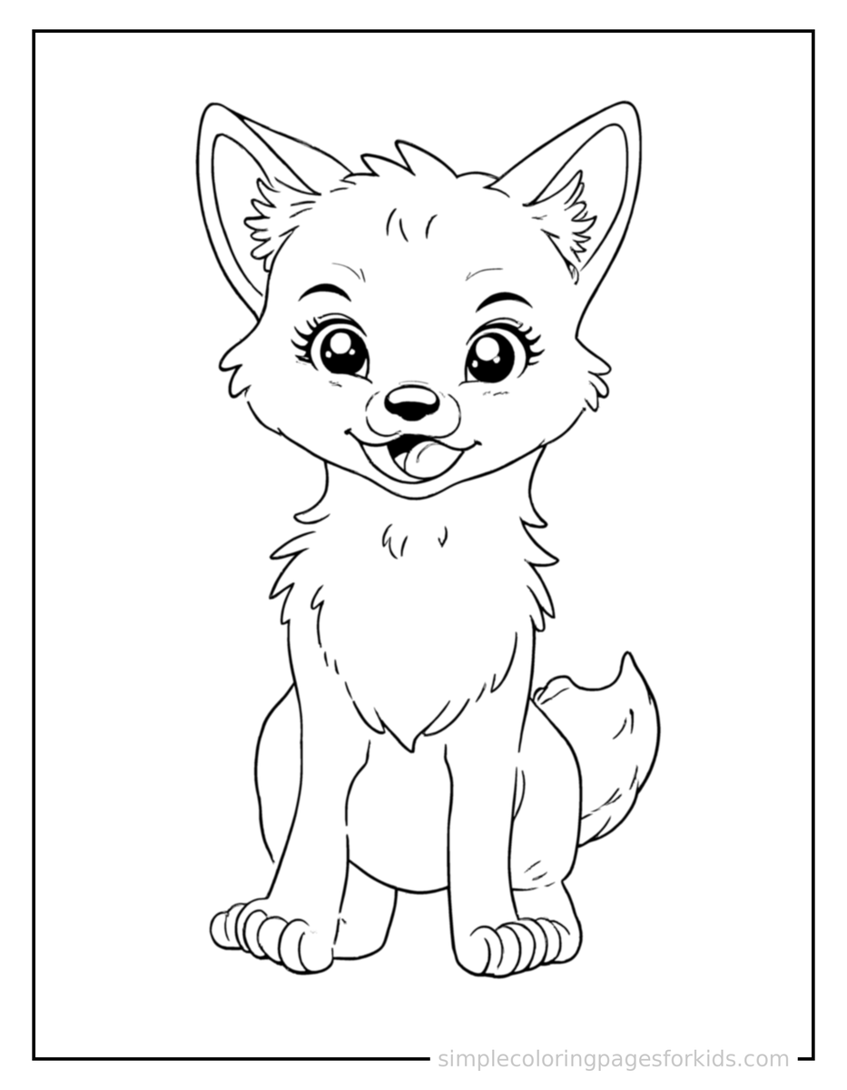 Proud Fox Coloring Page