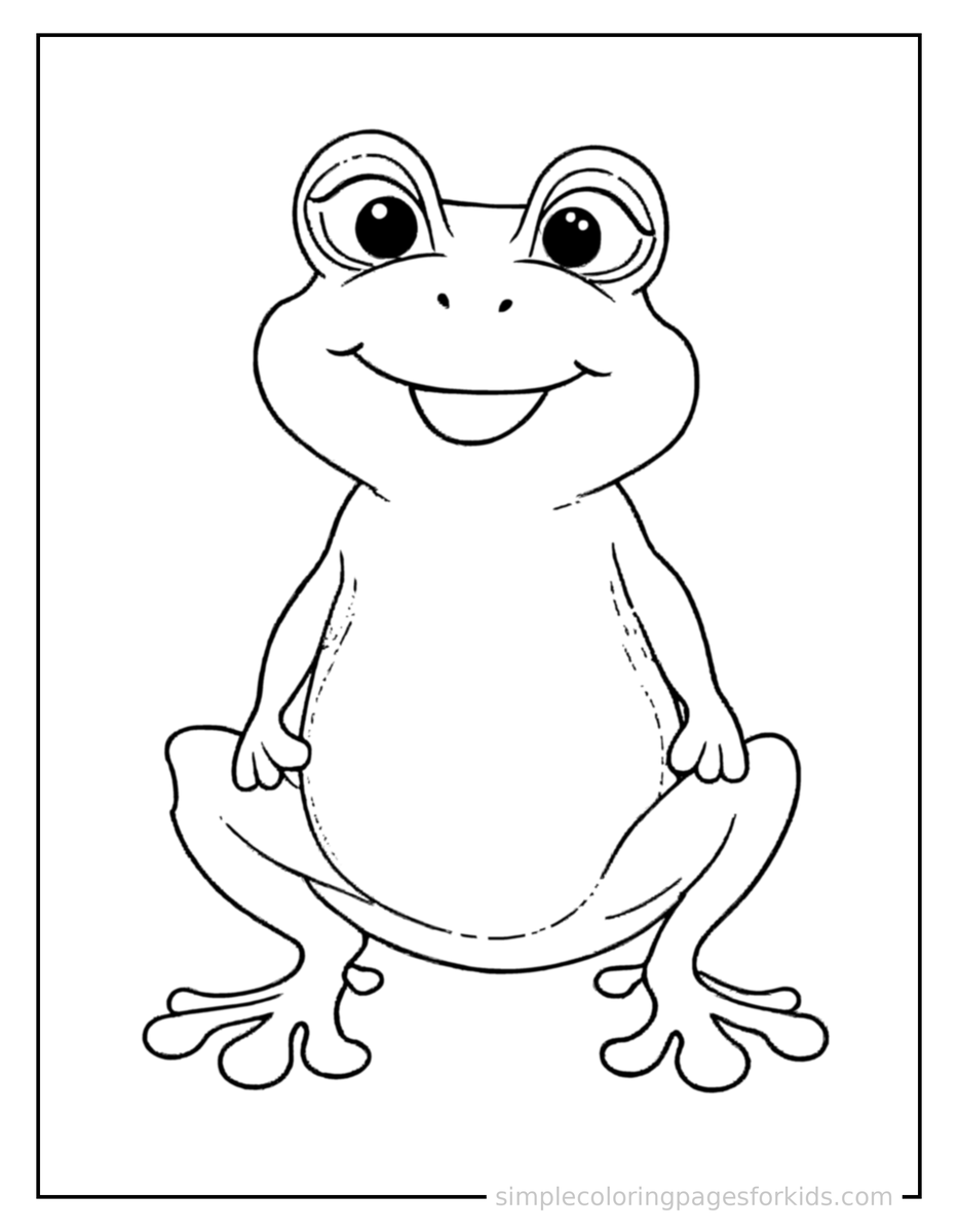 Proud Frog Coloring Page