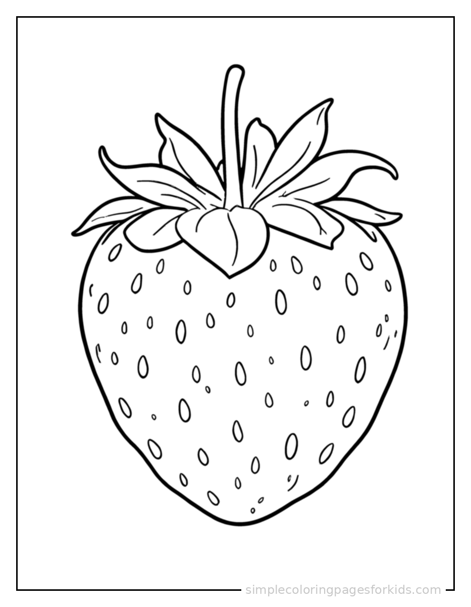 Printable fruits coloring page for kids