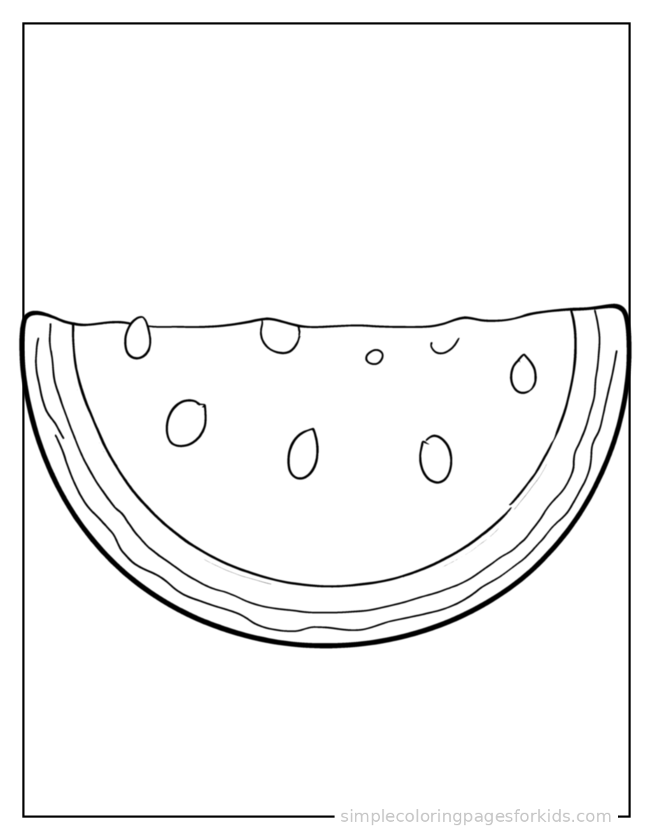 Printable fruits coloring page for kids