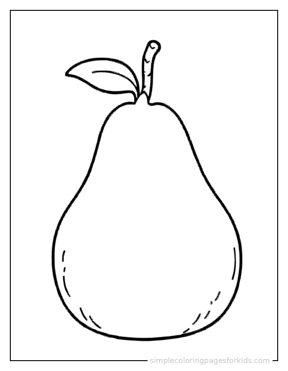 Printable fruits coloring page for kids