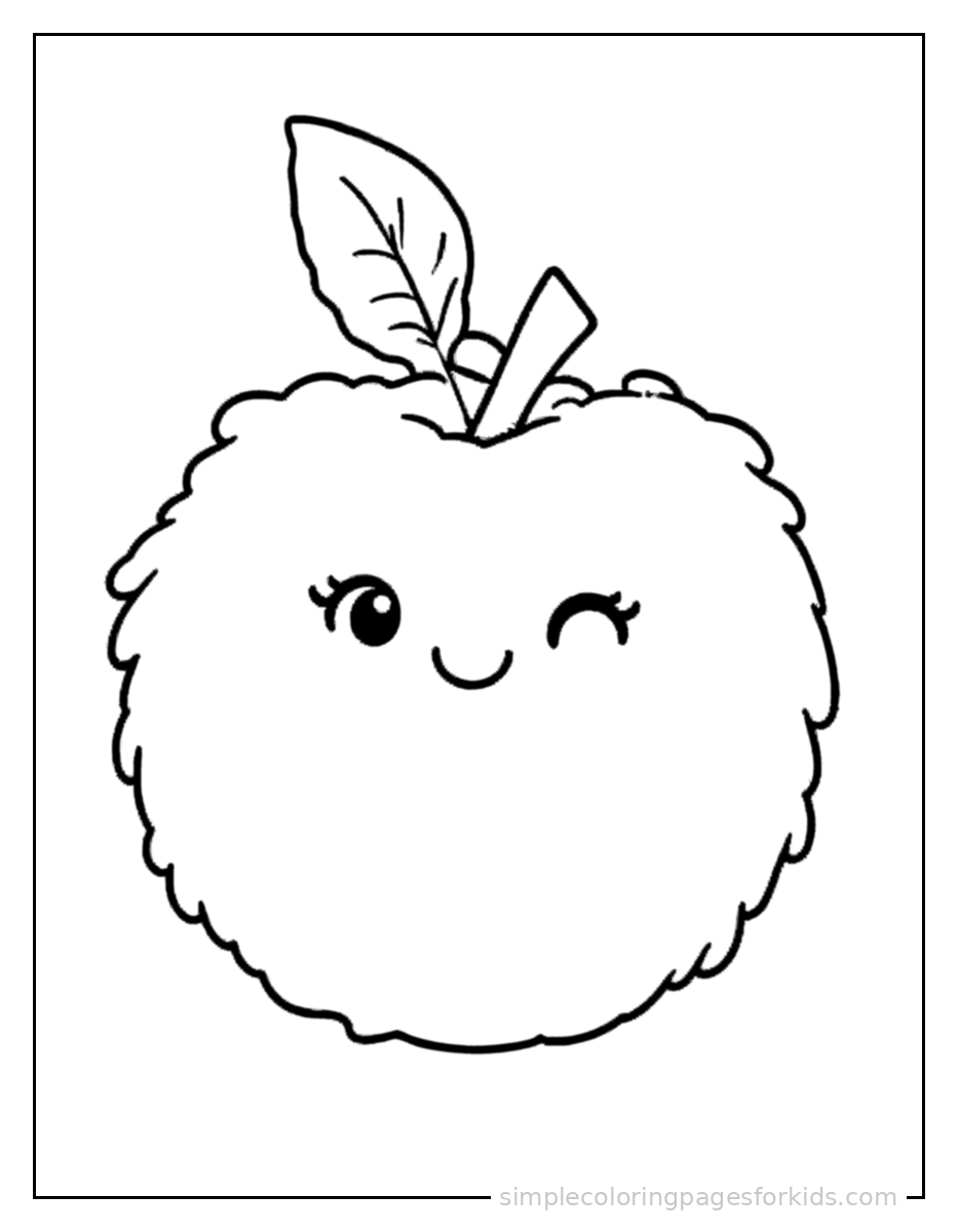 Printable fruits coloring page for kids