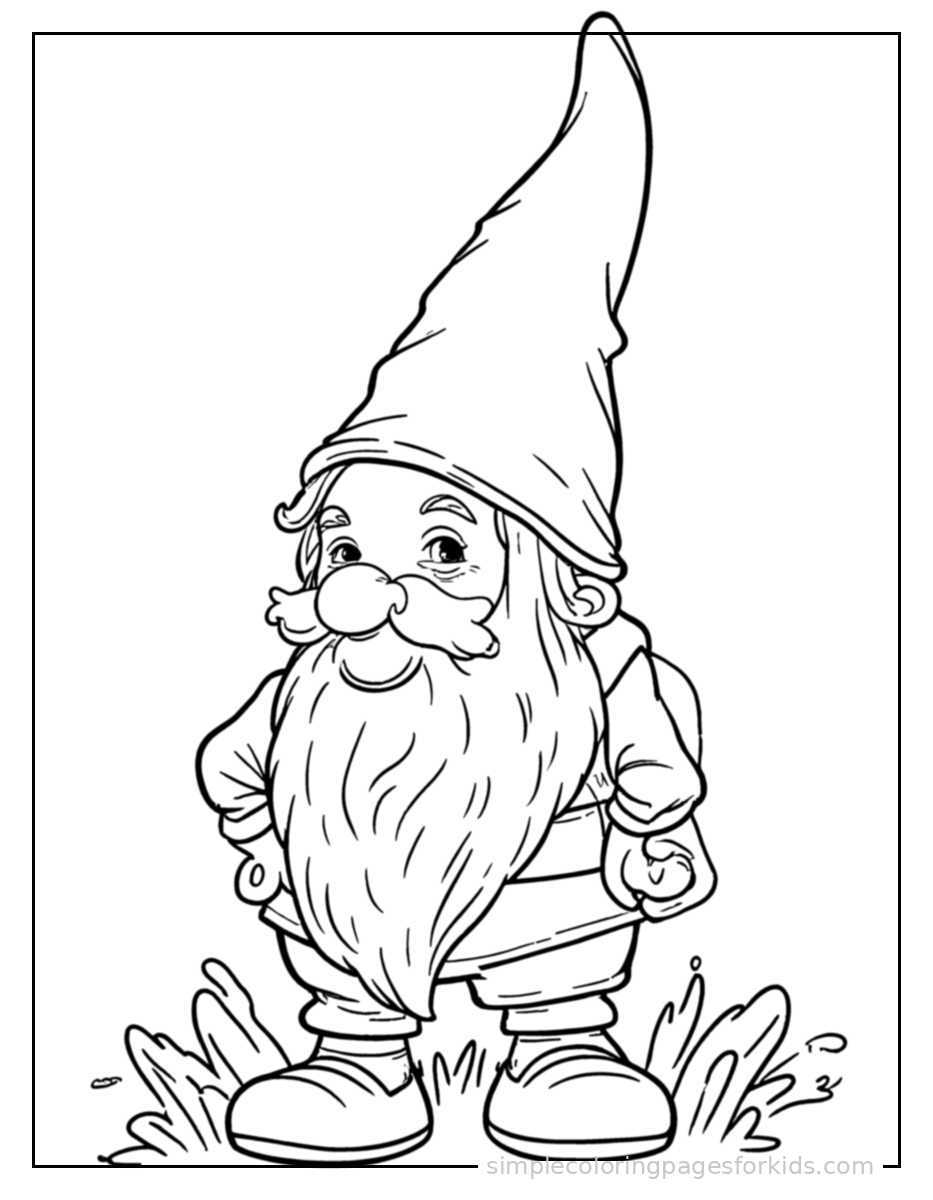 Printable garden coloring page for kids