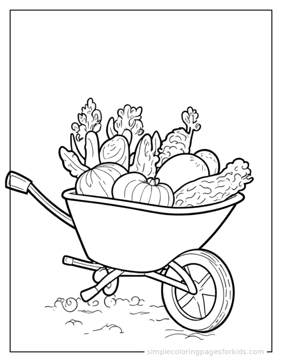 Printable garden coloring page for kids