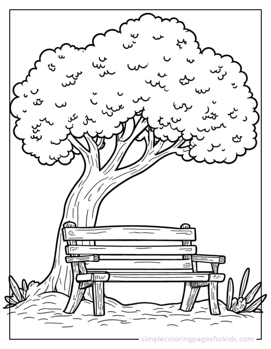 Printable garden coloring page for kids