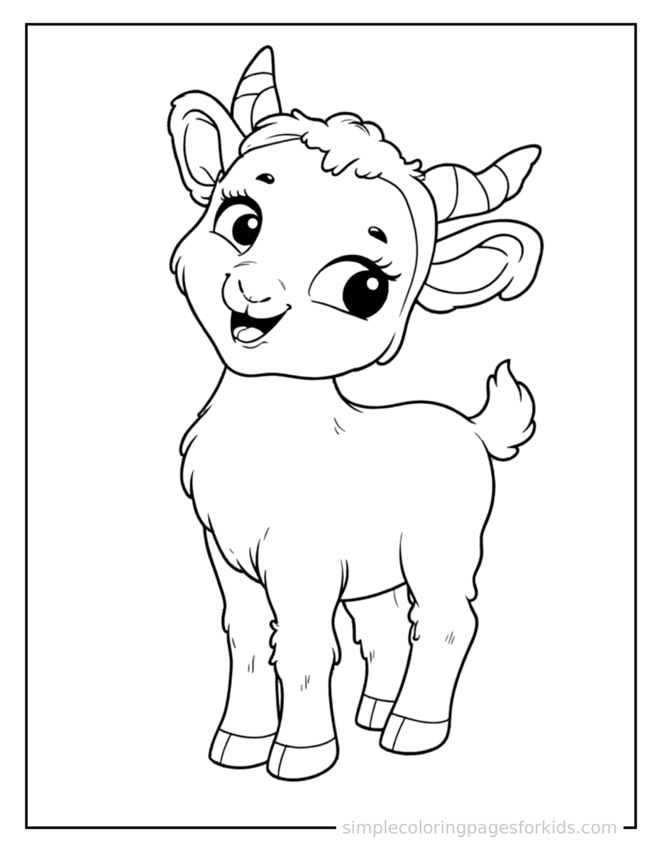 Proud Goat Coloring Page