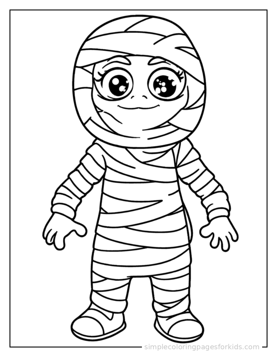 Printable halloween coloring page for kids