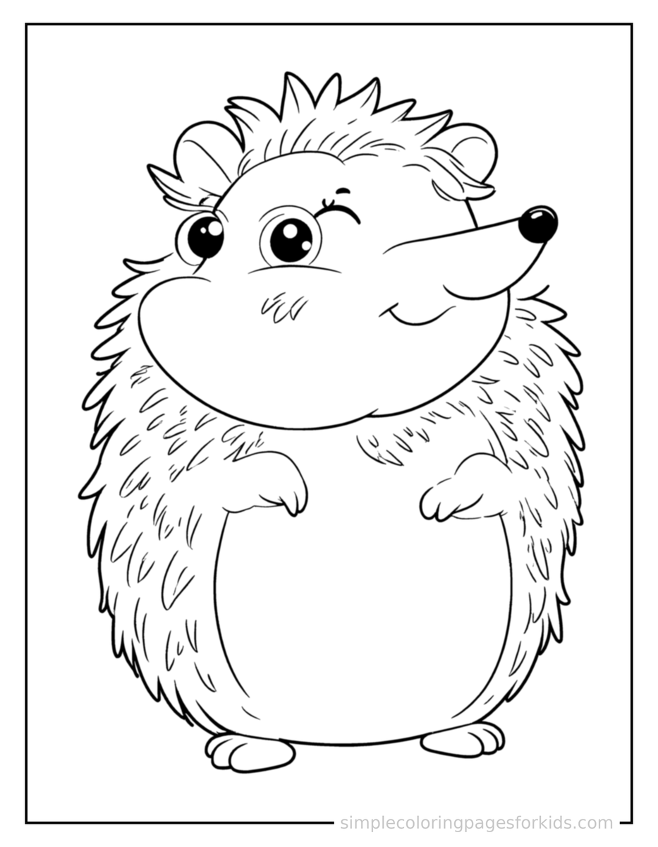 Proud Hedgehog Coloring Page