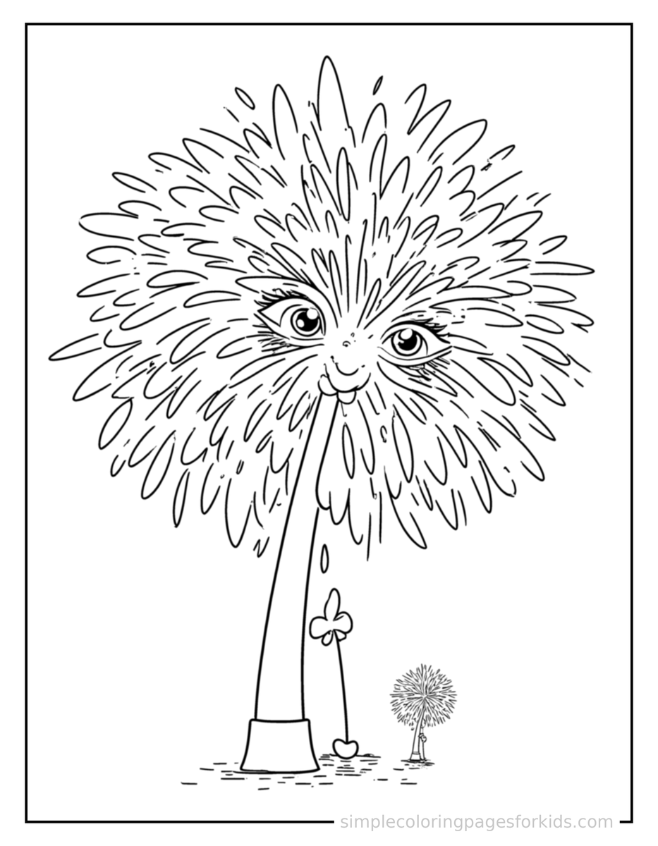 Coloring Scene 3 Fourth Of July Fireworks Celebration Coloring Page