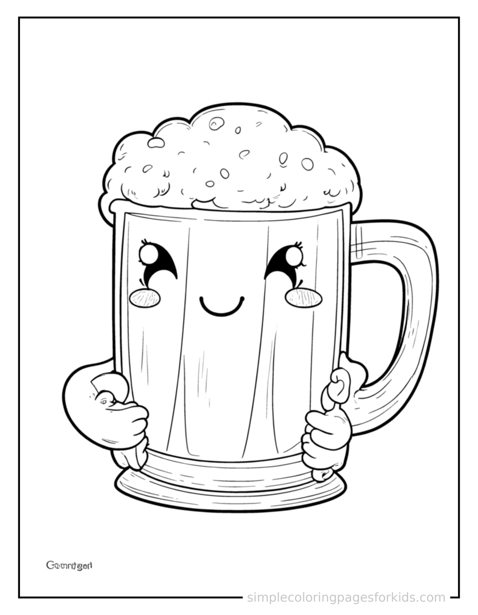 Oktoberfest Pretzel And Mug Coloring Pages