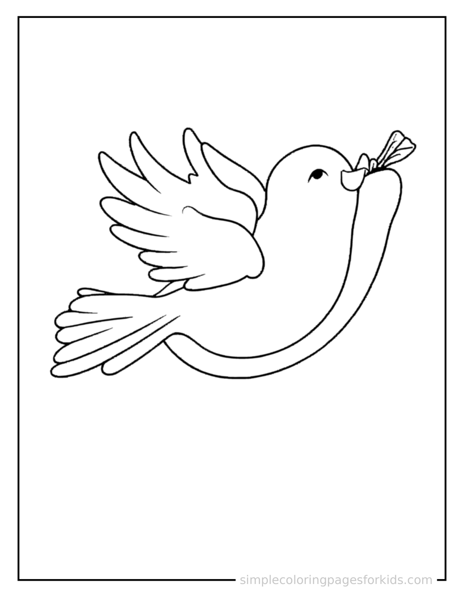 King (2) Martin Luther King Jr. Day Dove And A Heart Coloring Page