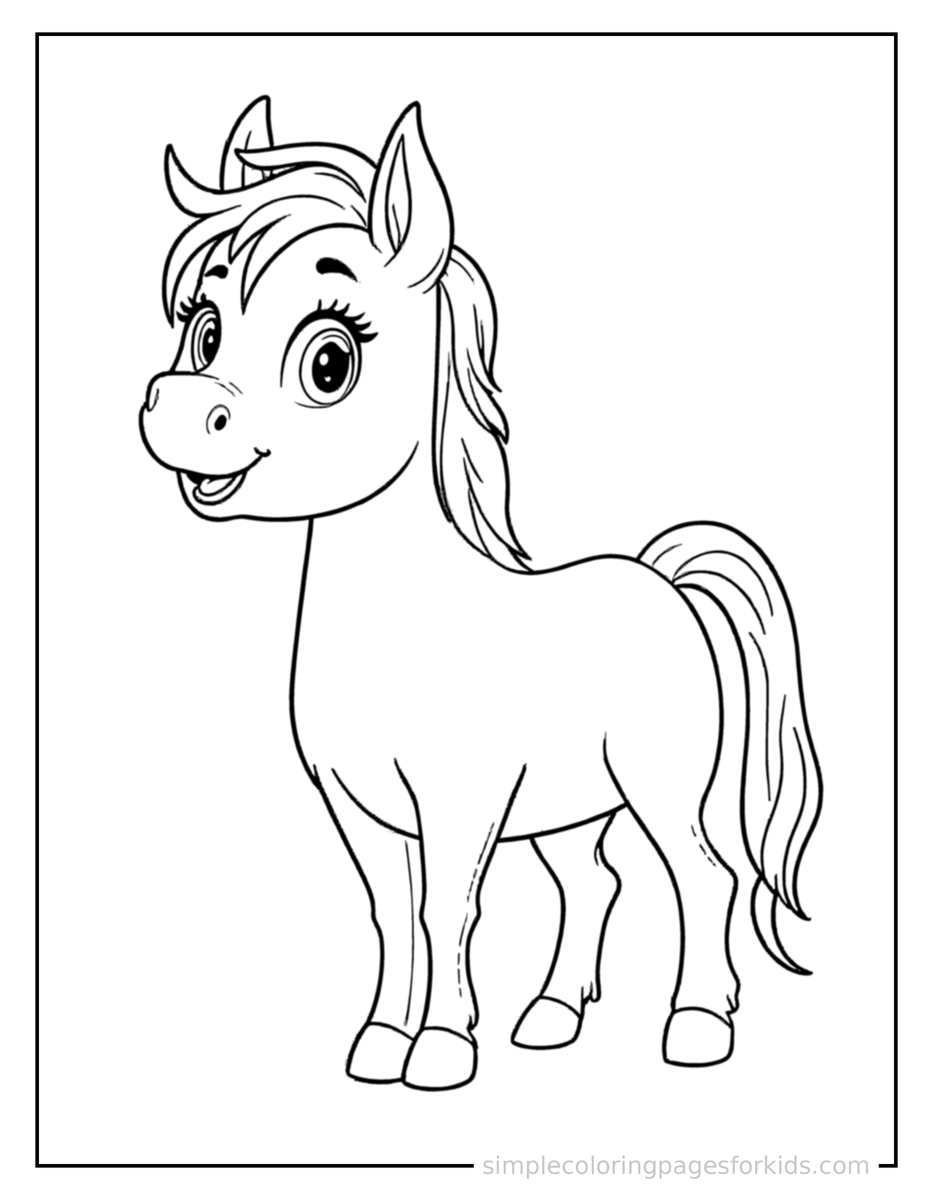 Proud Horse Coloring Page