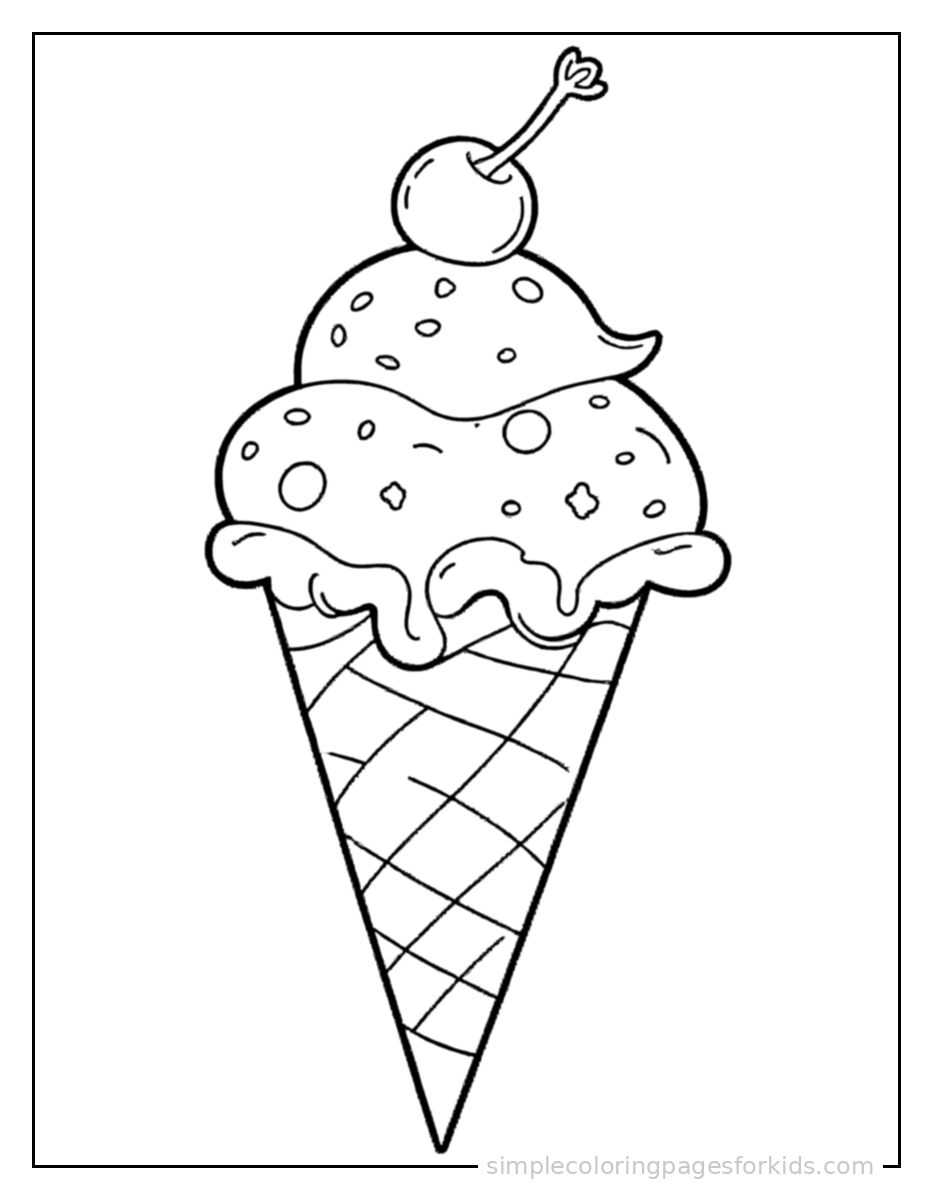Ice Cream Coloring Pages