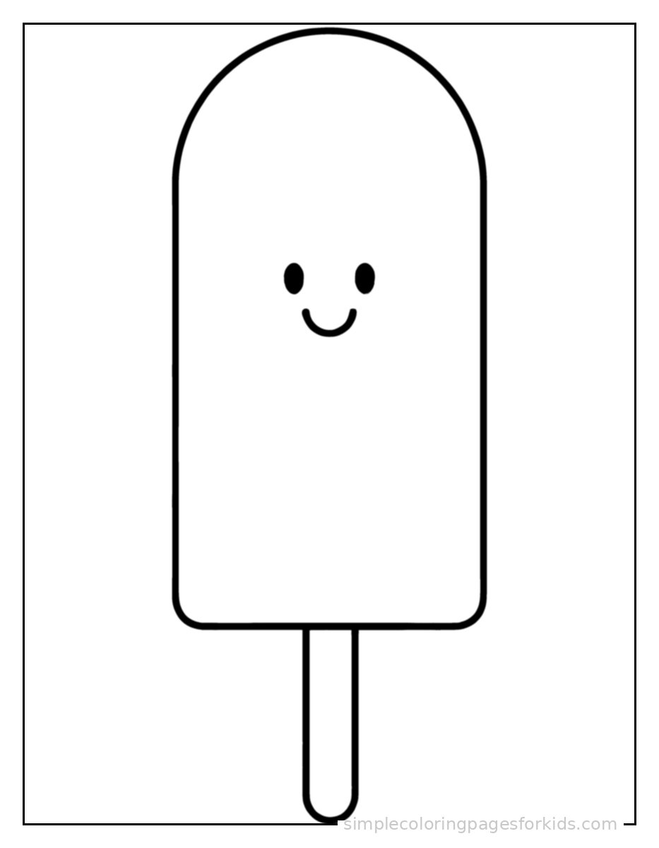 Printable ice cream coloring page for kids