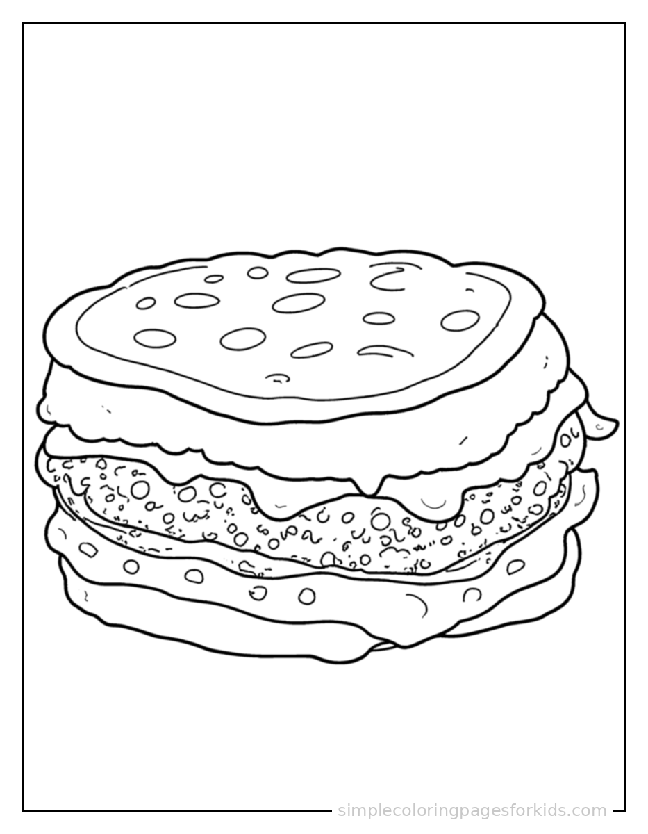 Printable ice cream coloring page for kids