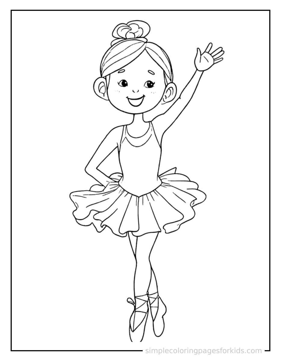 Ballet Dancer In A Tutu Coloring Pages