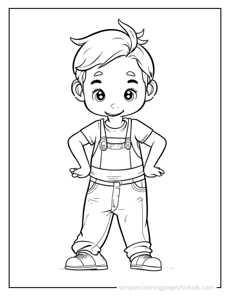 Proud Tailor Holding A Measuring Tape Coloring Page