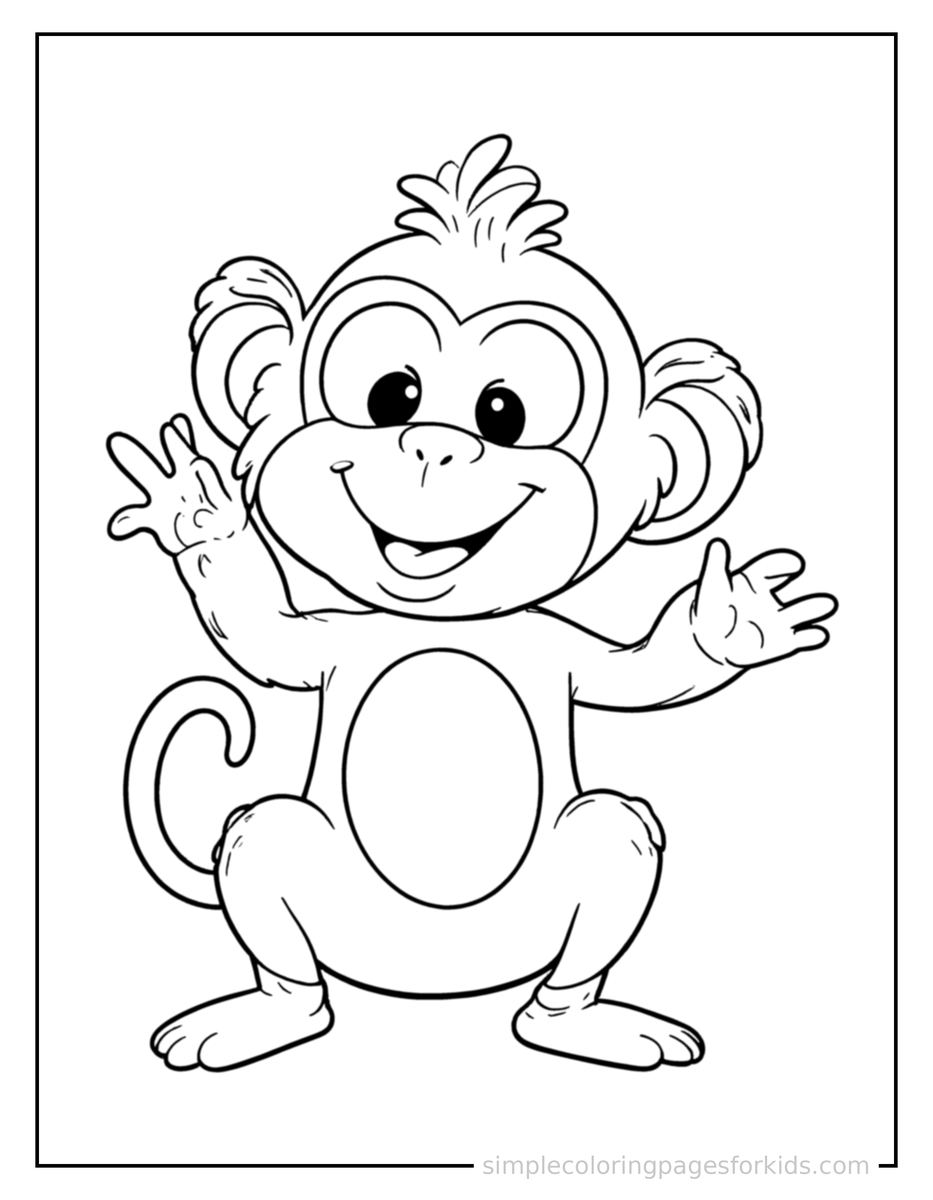 Monkey Coloring Pages