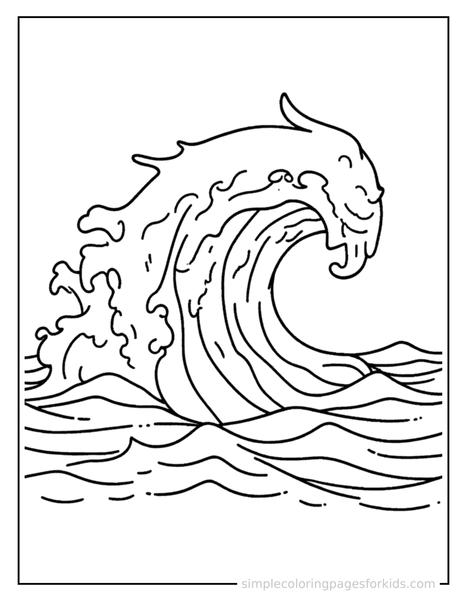 Ocean Wave Coloring Pages