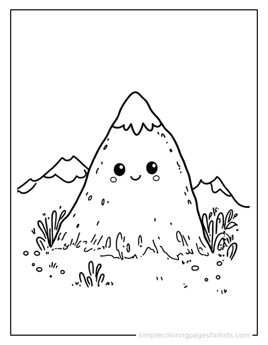 Mountain Peak Coloring Pages