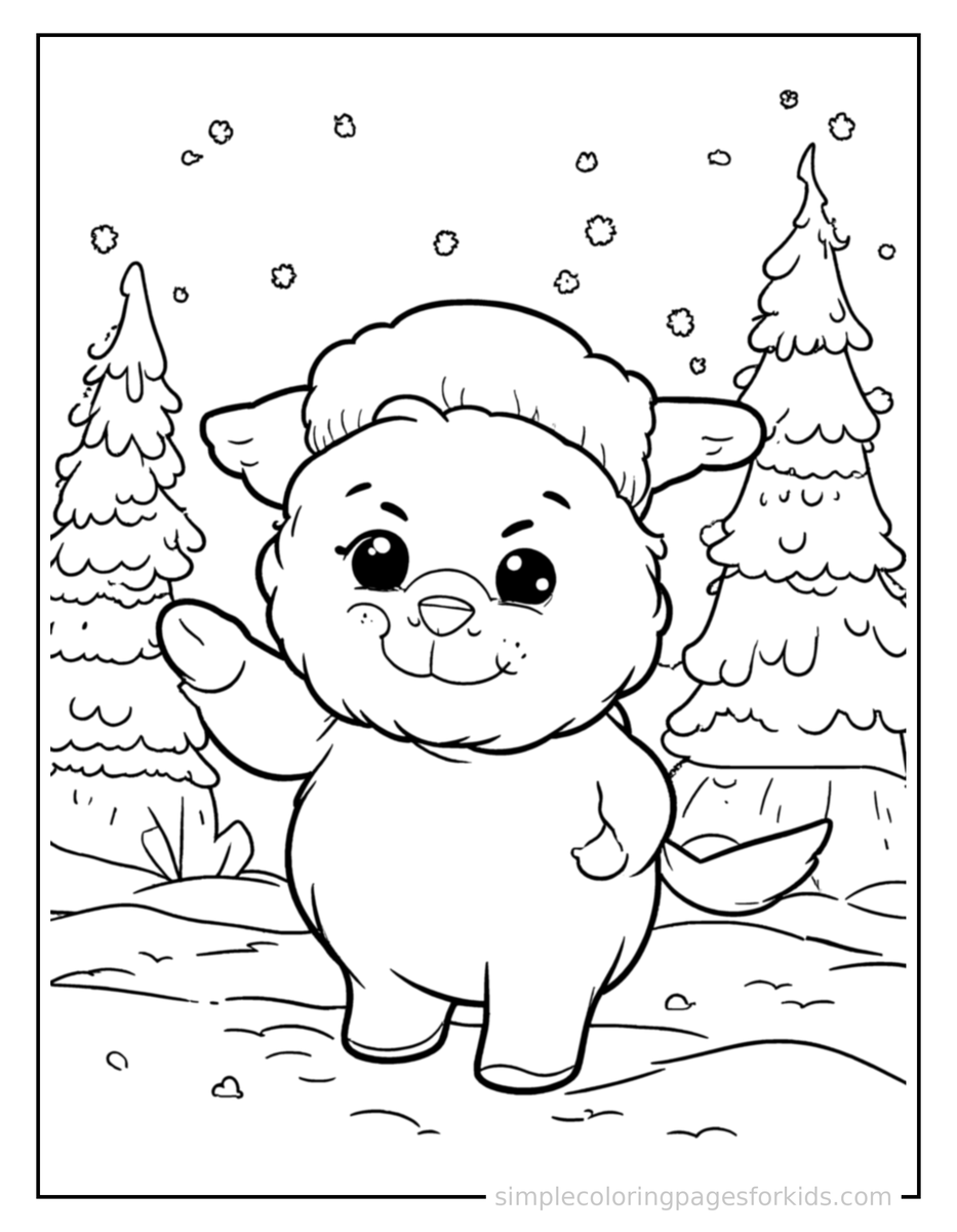 Snowy Landscape Coloring Pages