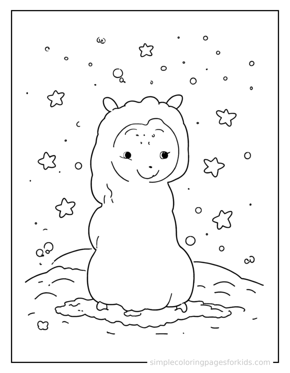 Starry Night Sky Coloring Pages
