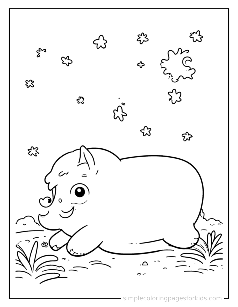 Coloring Scene 3 Starry Night Sky Coloring Page