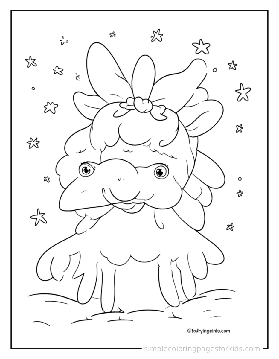 Coloring Scene 4 Starry Night Sky Coloring Page