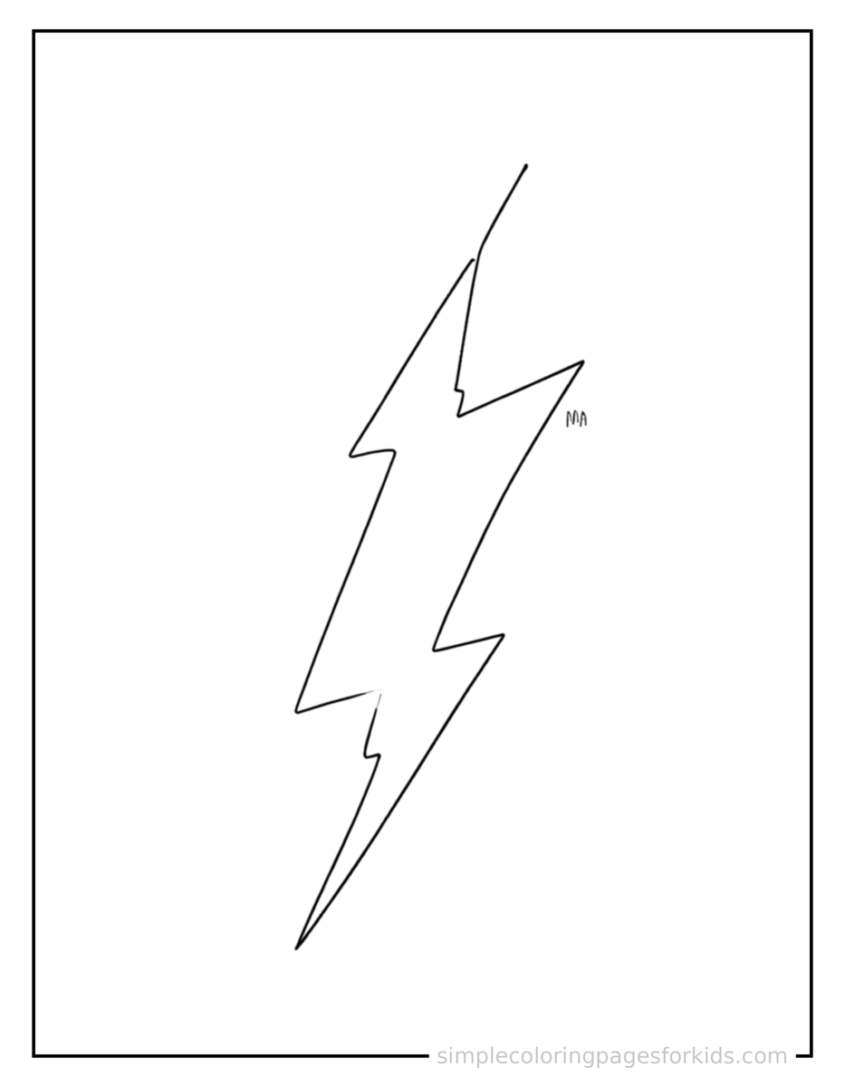 Lightning Bolt Coloring Page