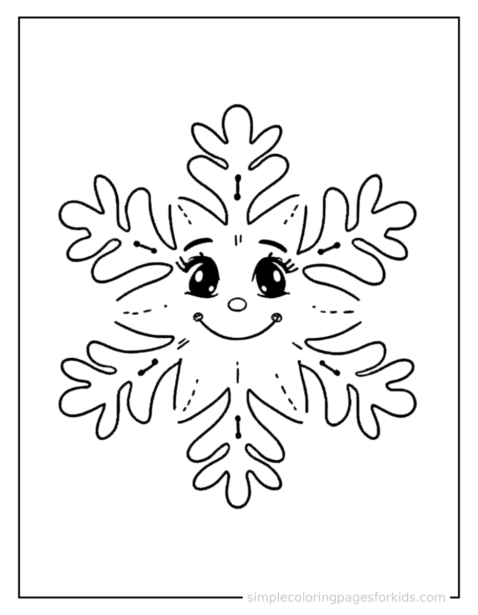 Detailed Snowflake Coloring Pages