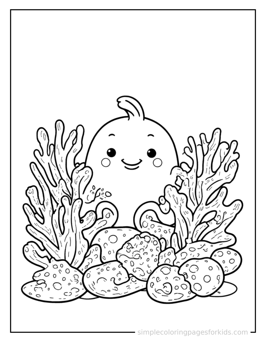 Colorful Coral Reef Coloring Pages