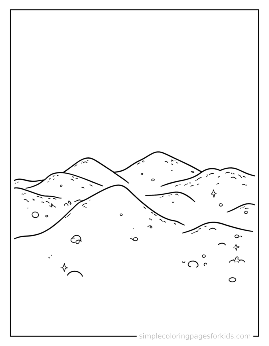 Sparkling Sand Dunes Coloring Page