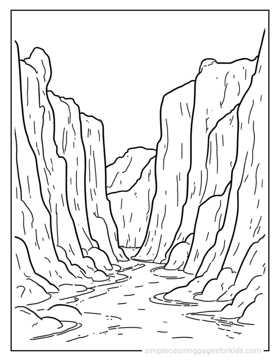 Deep Canyon Coloring Pages