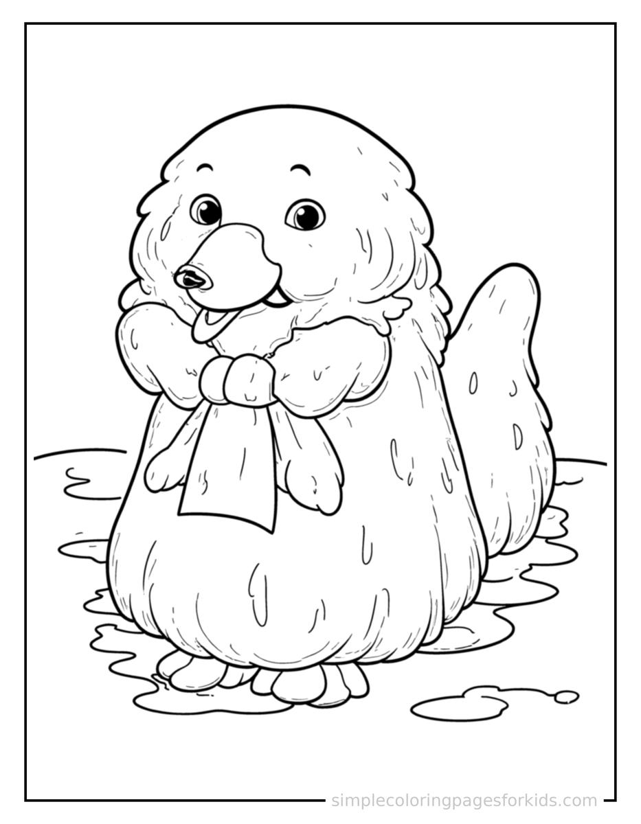 Coloring Scene 4 Icy Glacier Coloring Page