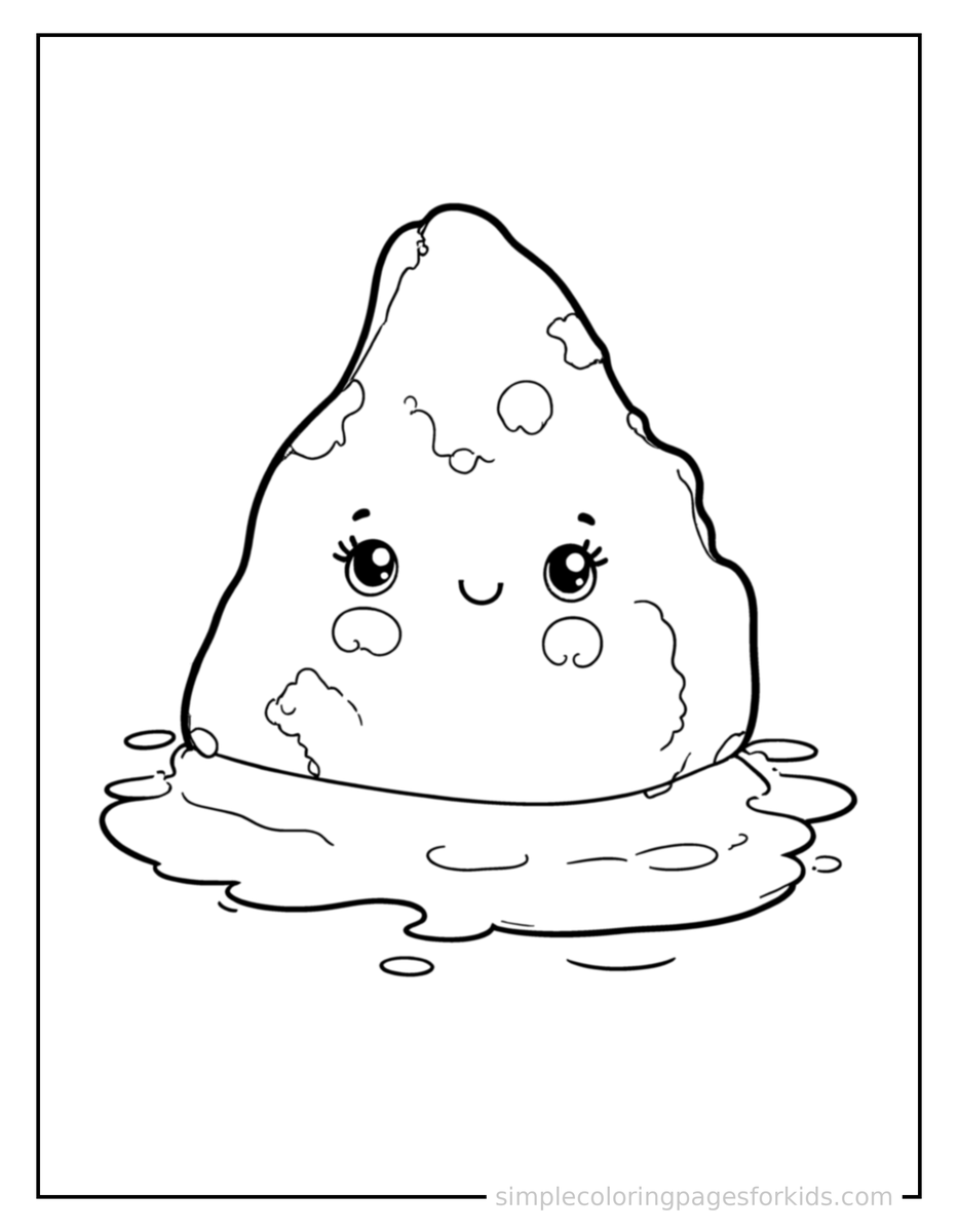 Floating Iceberg Coloring Pages
